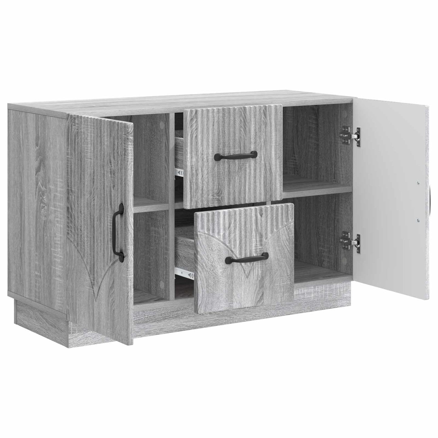 Sideboard Grey Sonoma 89 x 34.5 x 57 cm Engineered Wood