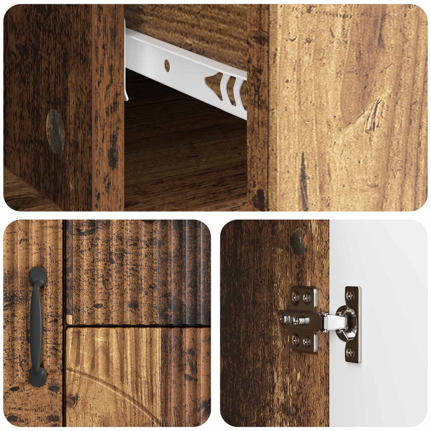 Sideboard Old Wood 89 x 34.5 x 57 cm Engineered Wood