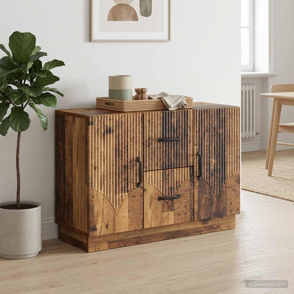 Sideboard Old Wood 89 x 34.5 x 57 cm Engineered Wood