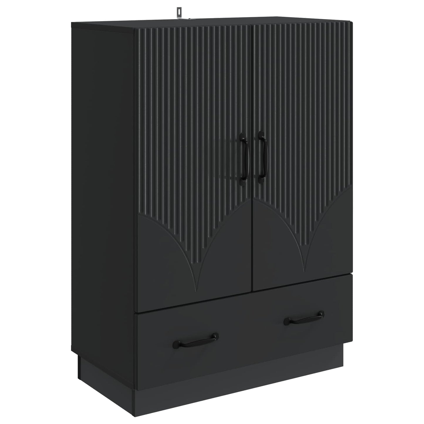 Sideboard with Drawer Black 66 x 34.5 x 92 cm Engineered Wood