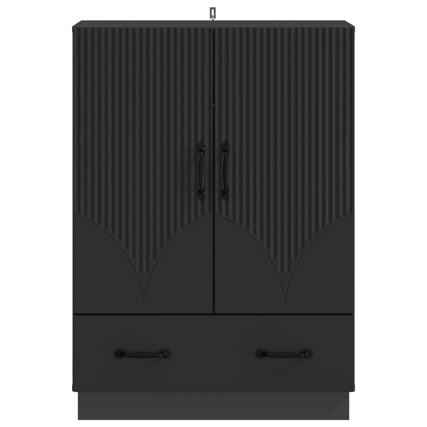 Sideboard with Drawer Black 66 x 34.5 x 92 cm Engineered Wood