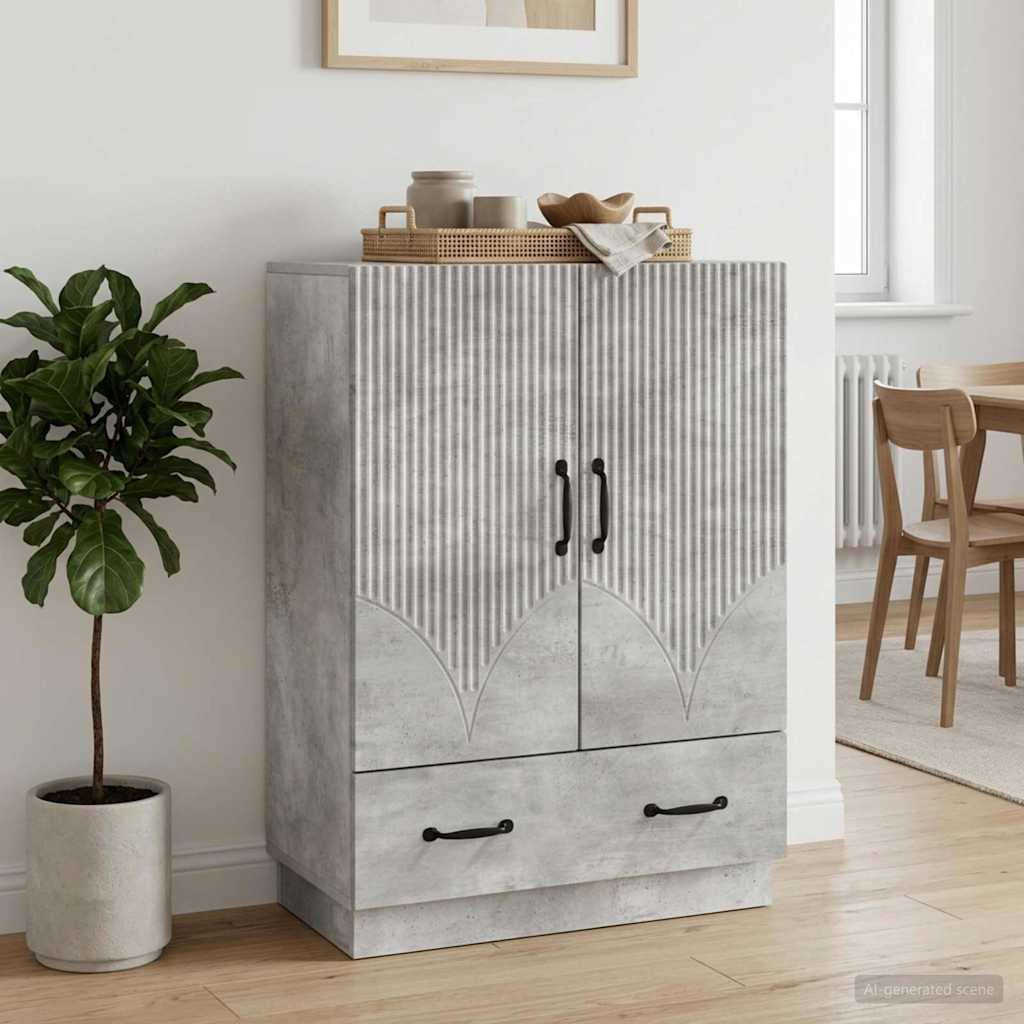 Sideboard Concrete Grey 66 x 34.5 x 92 cm Engineered Wood