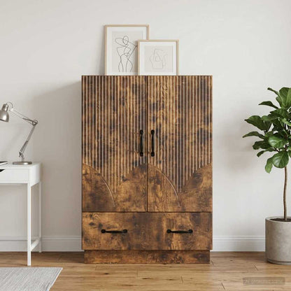 Sideboard Smoked Oak 66 x 34.5 x 92 cm Engineered Wood