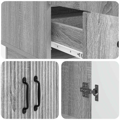 Sideboard Grey Sonoma 66 x 34.5 x 92 cm Engineered Wood