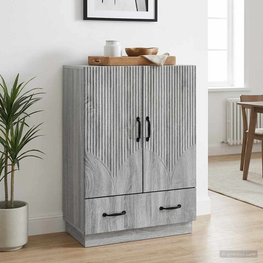 Sideboard Grey Sonoma 66 x 34.5 x 92 cm Engineered Wood