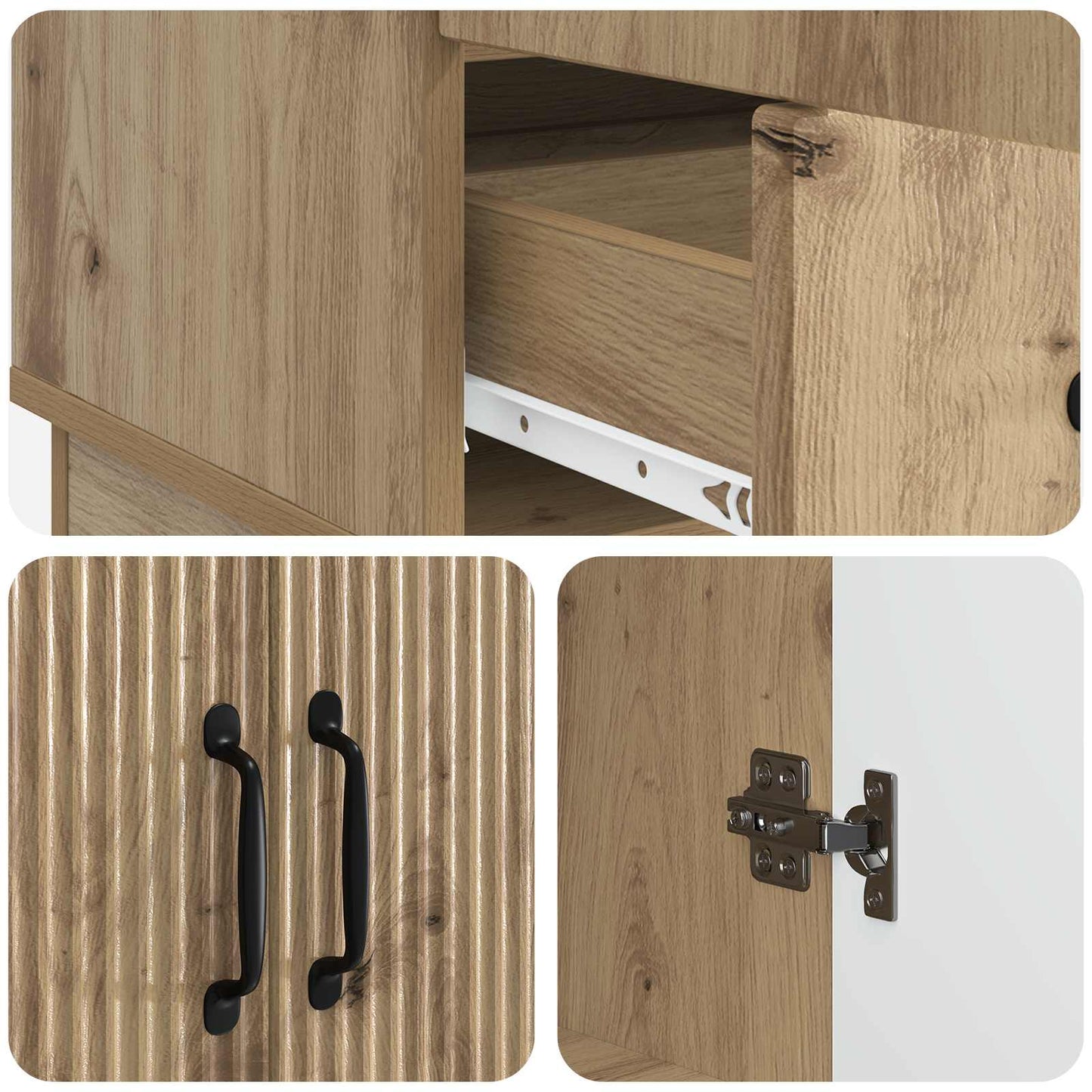 Sideboard Artisan Oak 66 x 34.5 x 92 cm Engineered Wood