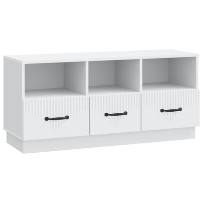 TV Cabinet with Drawer White 102 x 34.5 x 47 cm Engineered Wood