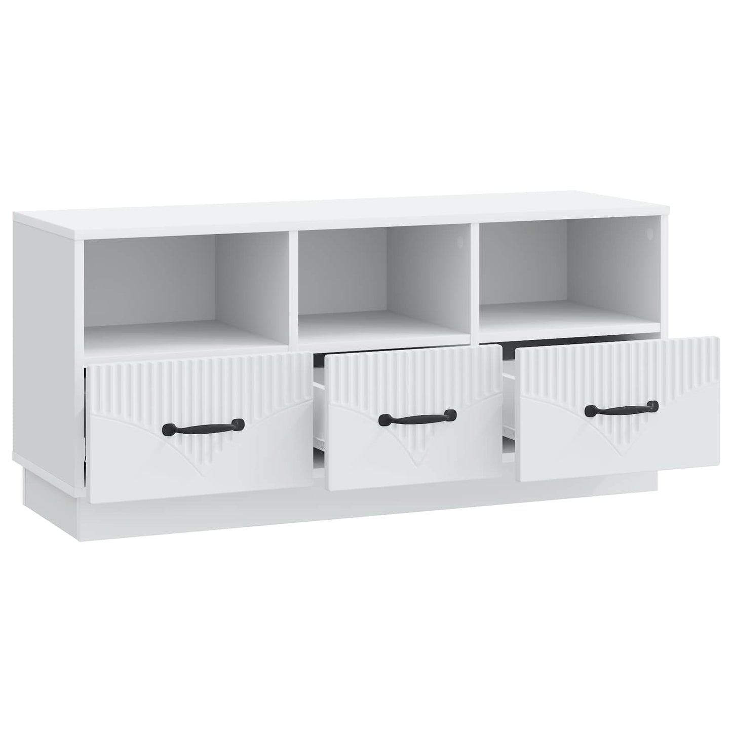 TV Cabinet with Drawer White 102 x 34.5 x 47 cm Engineered Wood
