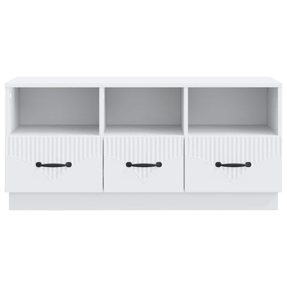 TV Cabinet with Drawer White 102 x 34.5 x 47 cm Engineered Wood