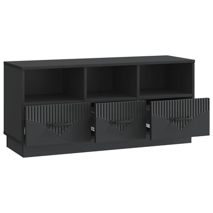 TV Cabinet with Drawer Black 102 x 34.5 x 47 cm Engineered Wood