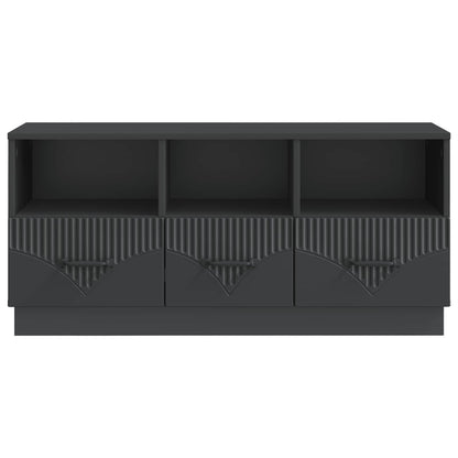 TV Cabinet with Drawer Black 102 x 34.5 x 47 cm Engineered Wood