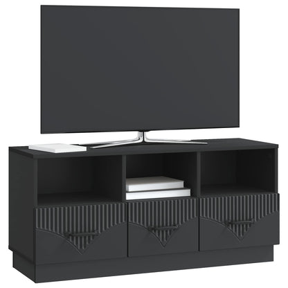 TV Cabinet with Drawer Black 102 x 34.5 x 47 cm Engineered Wood