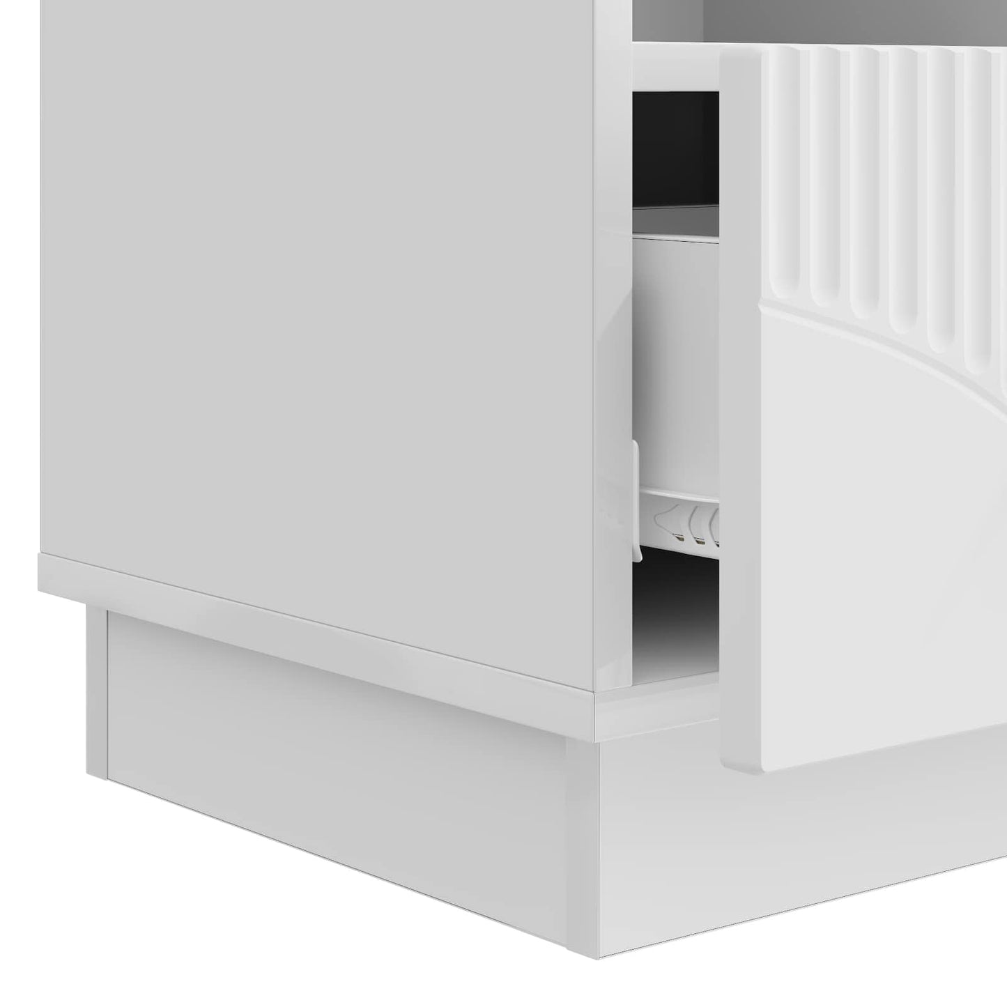 TV Cabinet High Gloss White 102 x 34.5 x 47 cm Engineered Wood