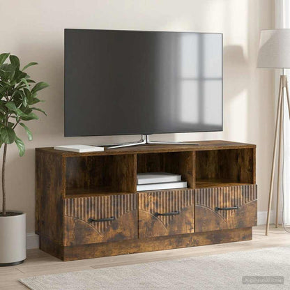 TV Cabinet Smoked Oak 102 x 34.5 x 47 cm Engineered Wood