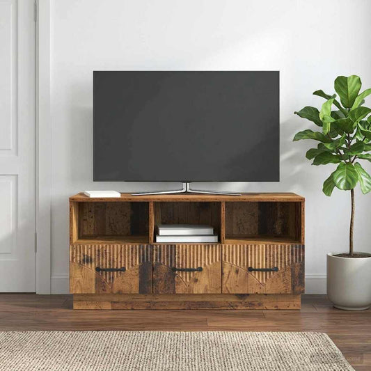 TV Cabinet Old Wood 102 x 34.5 x 47 cm Engineered Wood