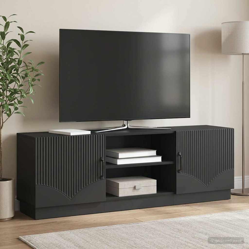 TV Cabinet Black 150 x 31 x 47 cm Engineered Wood