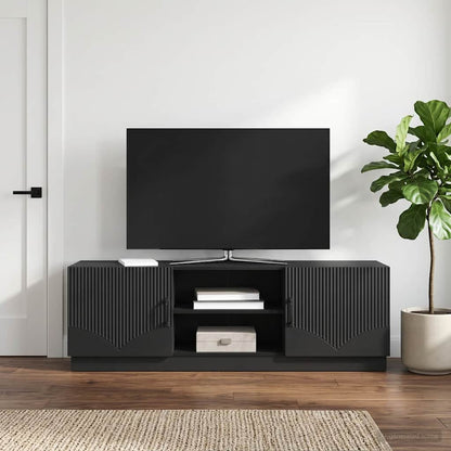 TV Cabinet Black 150 x 31 x 47 cm Engineered Wood