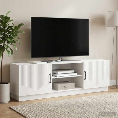 TV Cabinet High Gloss White 150 x 31 x 47 cm Engineered Wood