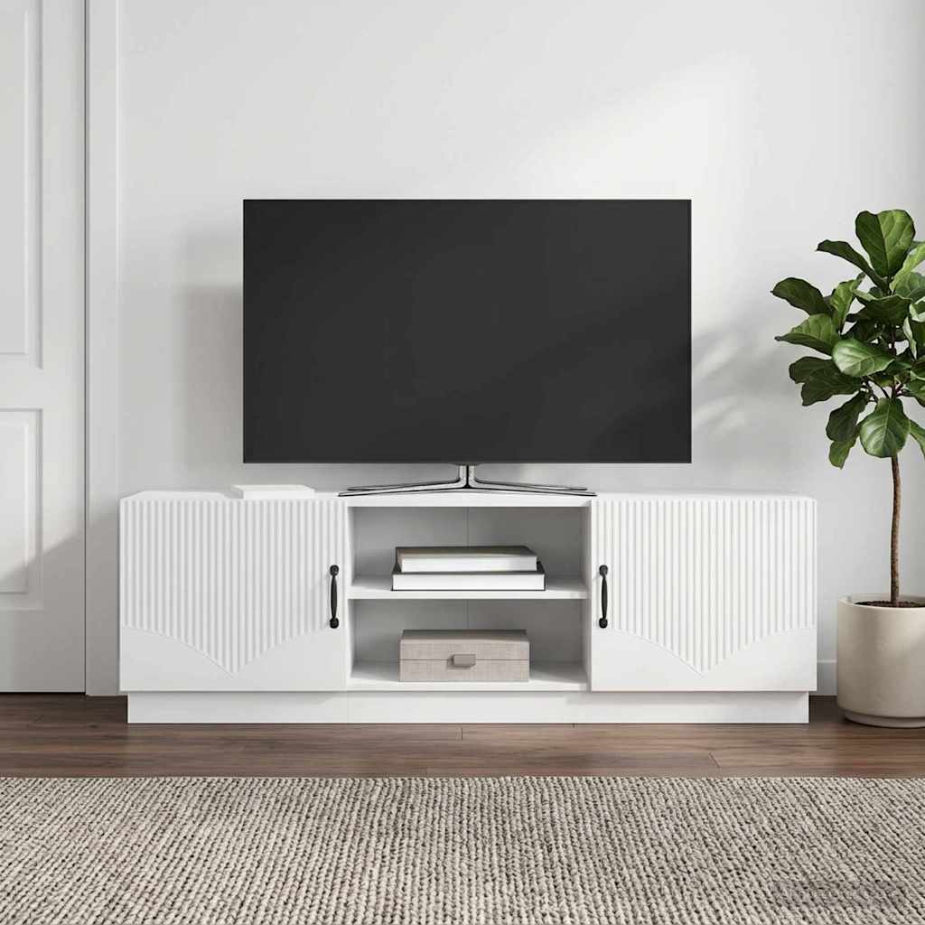 TV Cabinet High Gloss White 150 x 31 x 47 cm Engineered Wood