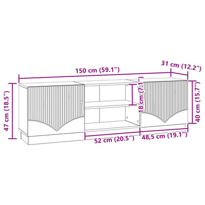 TV Cabinet Old Wood 150 x 31 x 47 cm Engineered Wood