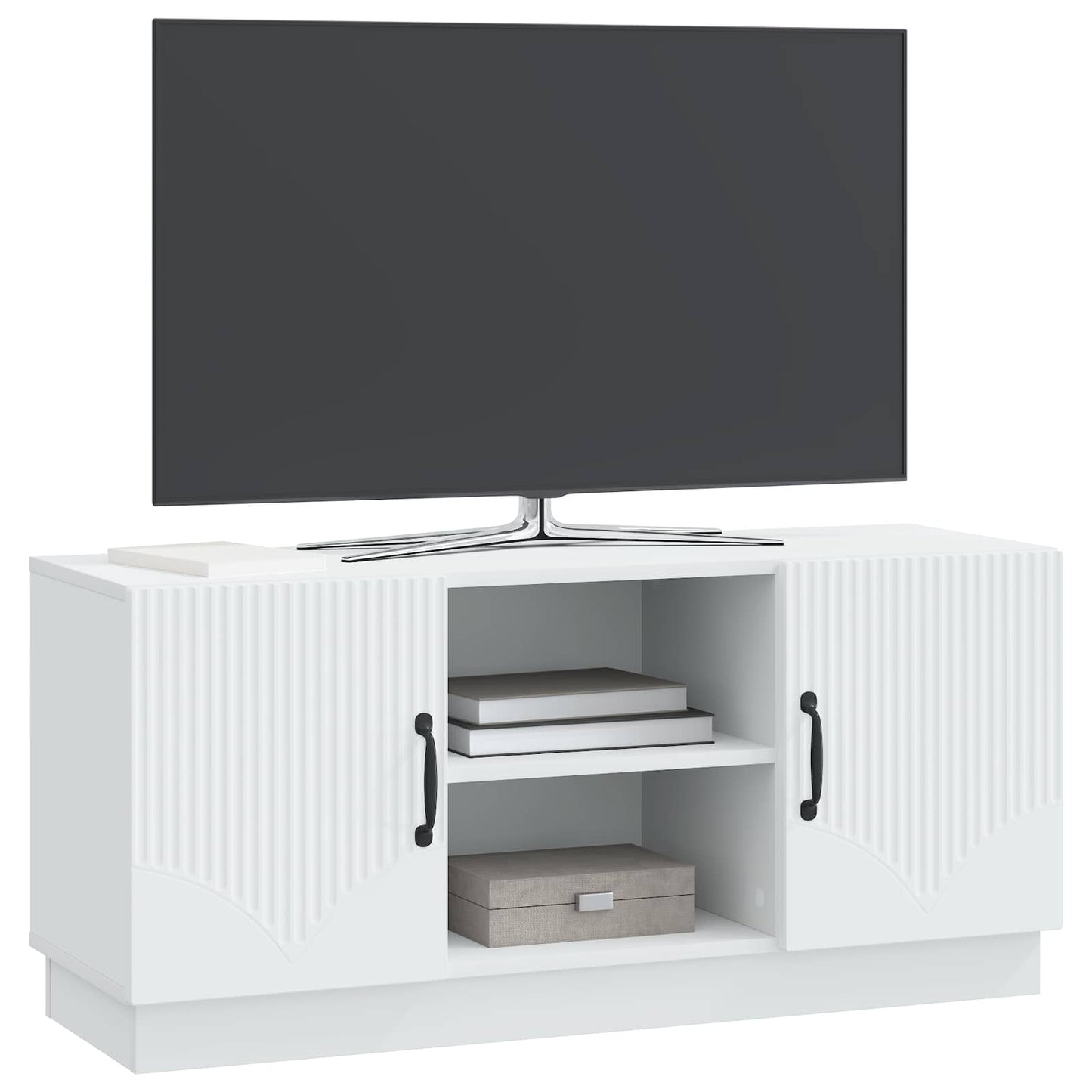 TV Cabinet White 102 x 34.5 x 47 cm Engineered Wood