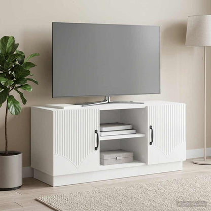 TV Cabinet High Gloss White 102 x 34.5 x 47 cm Engineered Wood