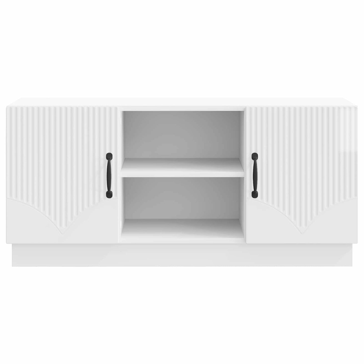 TV Cabinet High Gloss White 102 x 34.5 x 47 cm Engineered Wood
