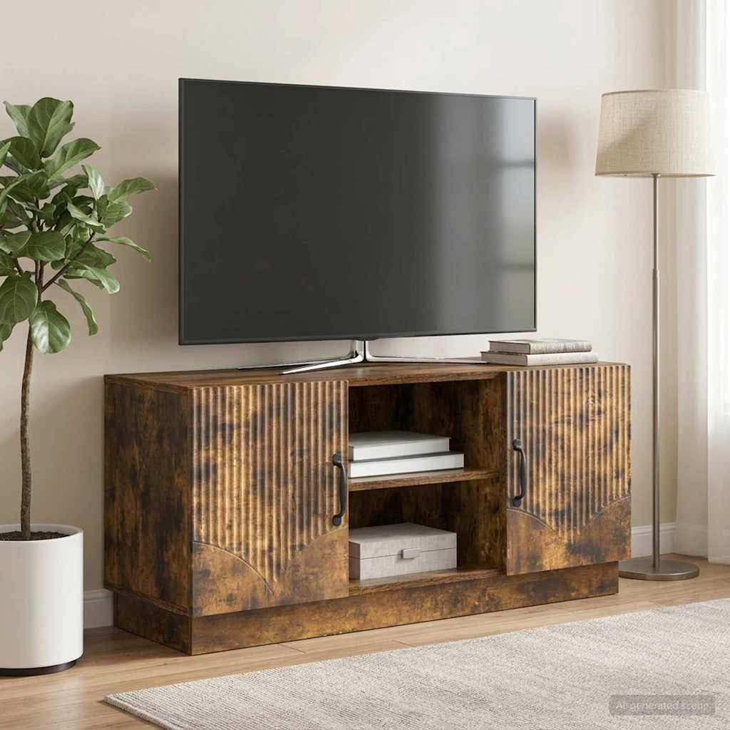 TV Cabinet 102 x 34.5 x 47 cm Smoked Oak Engineered Wood