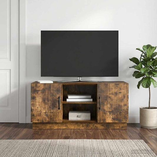 TV Cabinet Smoked Oak 102 x 34.5 x 47 cm Engineered Wood
