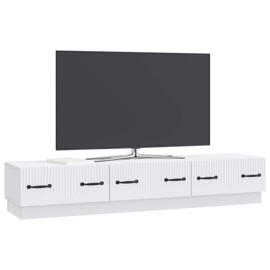 TV Cabinet with Drawer White 147 x 34.5 x 27 cm Engineered Wood