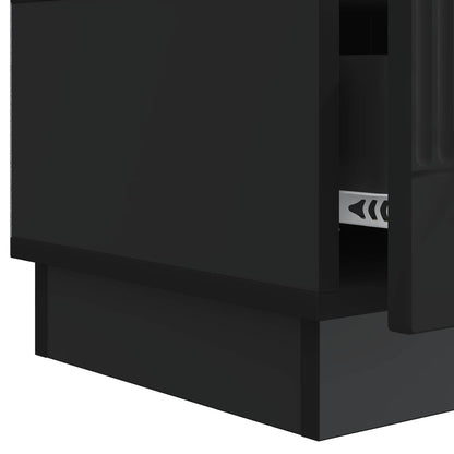 TV Cabinet with Drawer Black 147 x 34.5 x 27 cm Engineered Wood