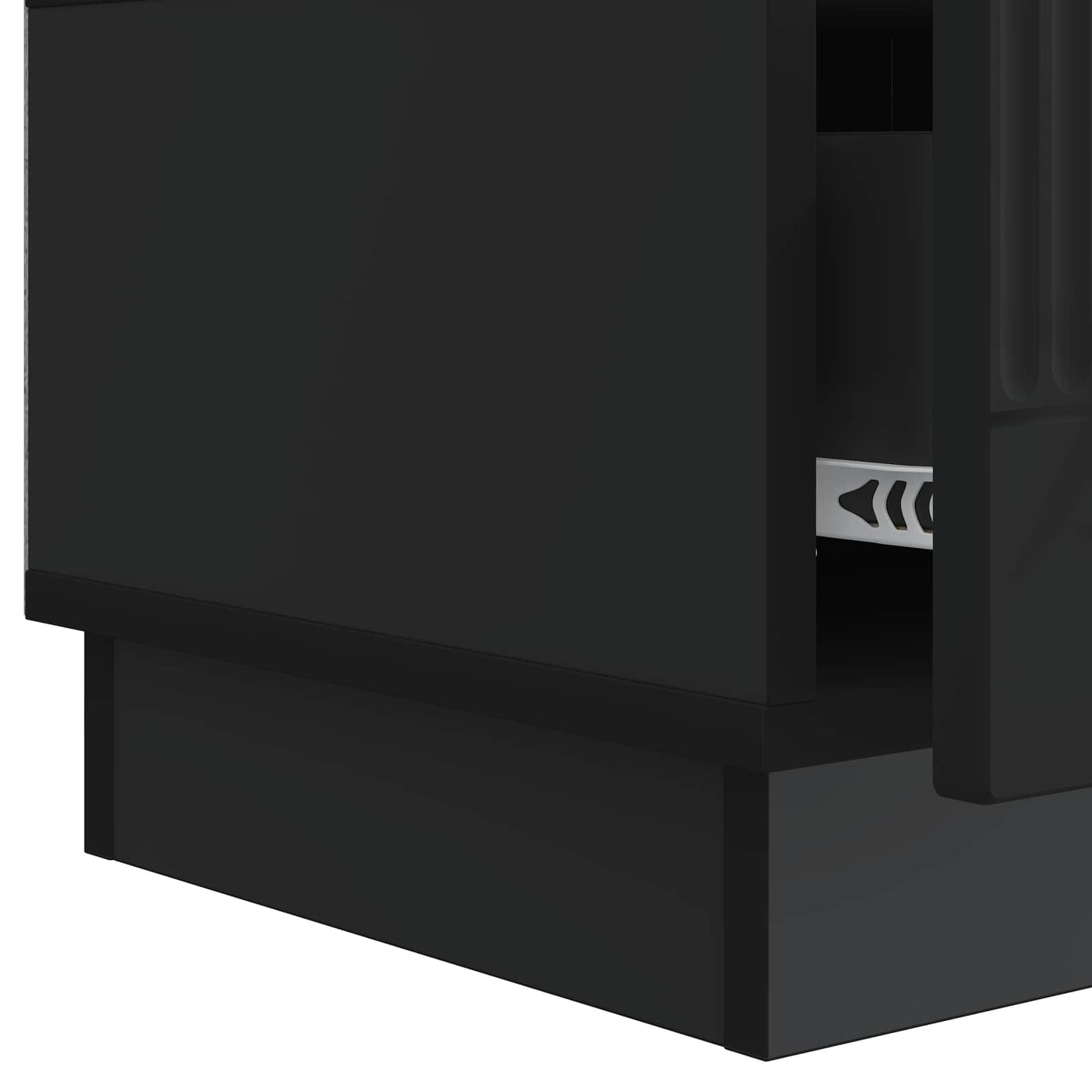 TV Cabinet with Drawer Black 147 x 34.5 x 27 cm Engineered Wood