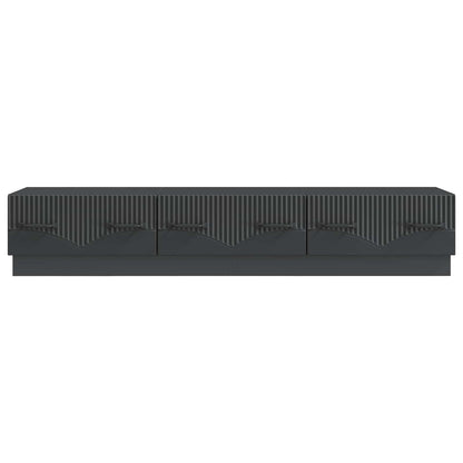 TV Cabinet with Drawer Black 147 x 34.5 x 27 cm Engineered Wood