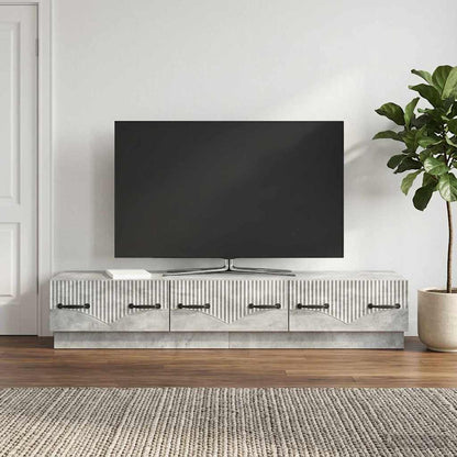 TV Cabinet Concrete Grey 147 x 34.5 x 27 cm Engineered Wood