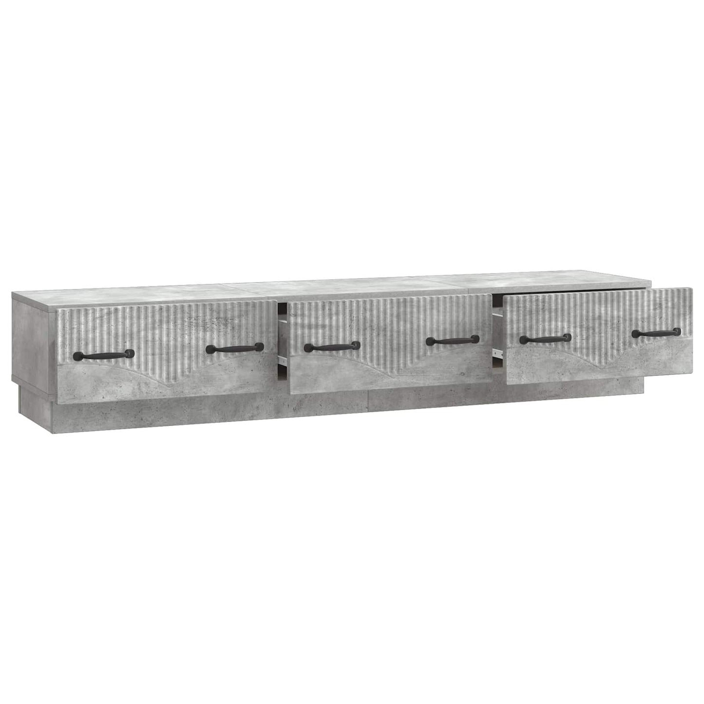 TV Cabinet Concrete Grey 147 x 34.5 x 27 cm Engineered Wood