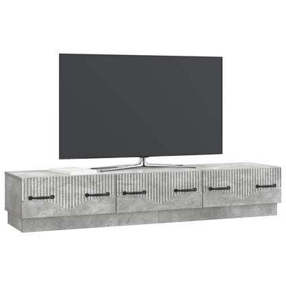 TV Cabinet Concrete Grey 147 x 34.5 x 27 cm Engineered Wood
