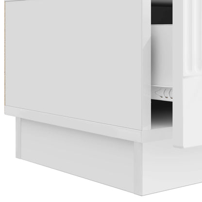 TV Cabinet High Gloss White 147 x 34.5 x 27 cm Engineered Wood