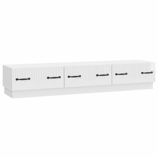 TV Cabinet High Gloss White 147 x 34.5 x 27 cm Engineered Wood