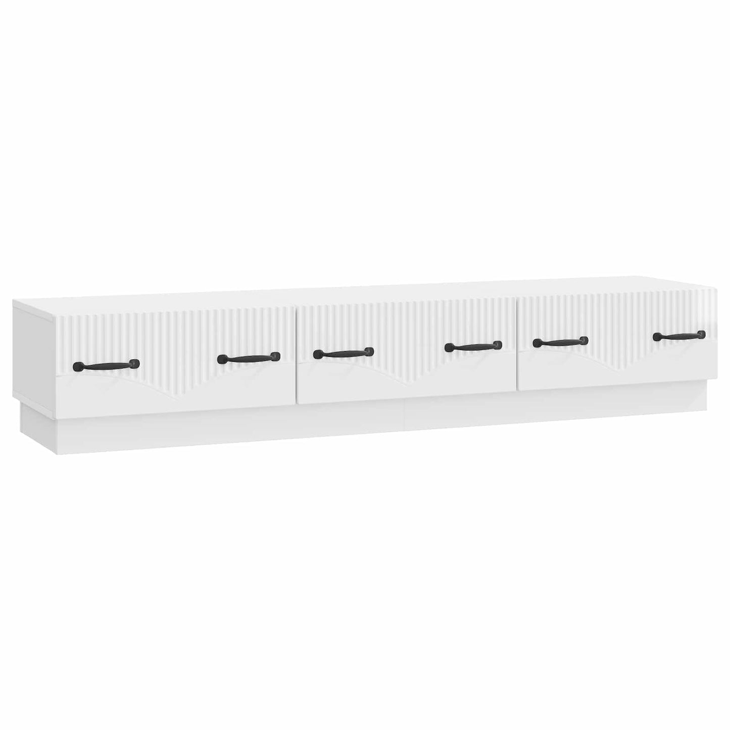 TV Cabinet High Gloss White 147 x 34.5 x 27 cm Engineered Wood