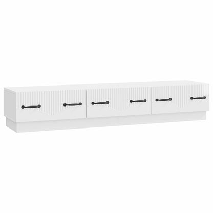 TV Cabinet High Gloss White 147 x 34.5 x 27 cm Engineered Wood