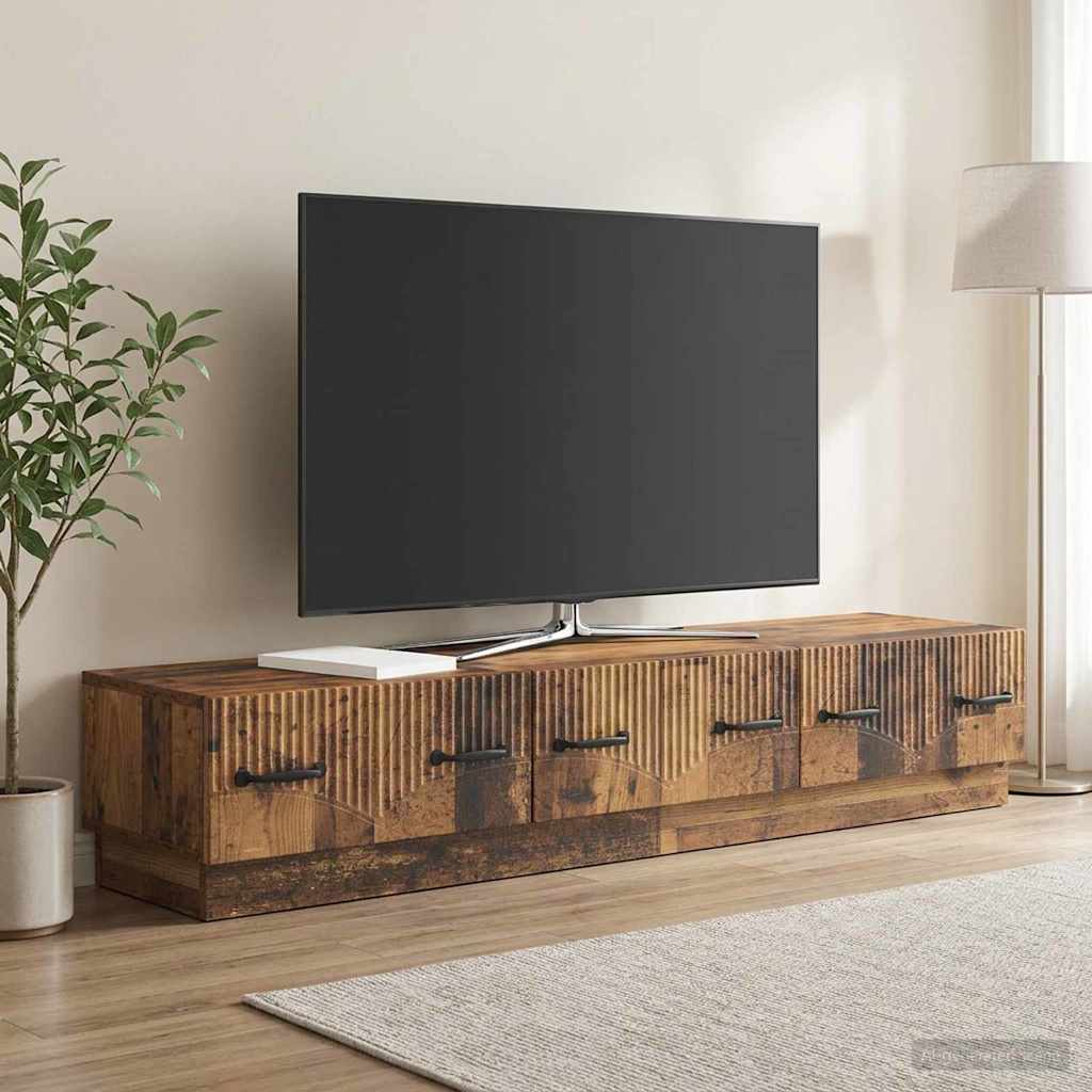 TV Cabinet Old Wood 147 x 34.5 x 27 cm Engineered Wood