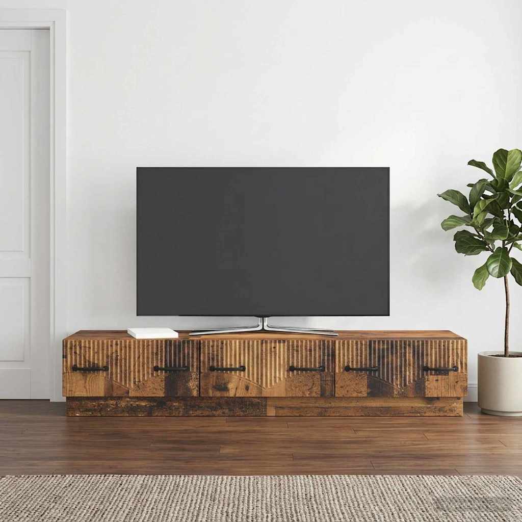 TV Cabinet Old Wood 147 x 34.5 x 27 cm Engineered Wood