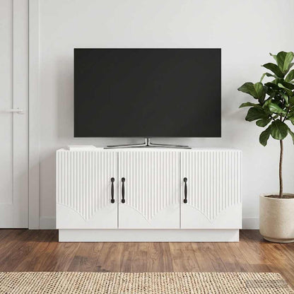 TV Cabinet High Gloss White 99 x 34.5 x 47 cm Engineered Wood