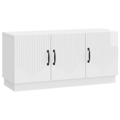 TV Cabinet High Gloss White 99 x 34.5 x 47 cm Engineered Wood