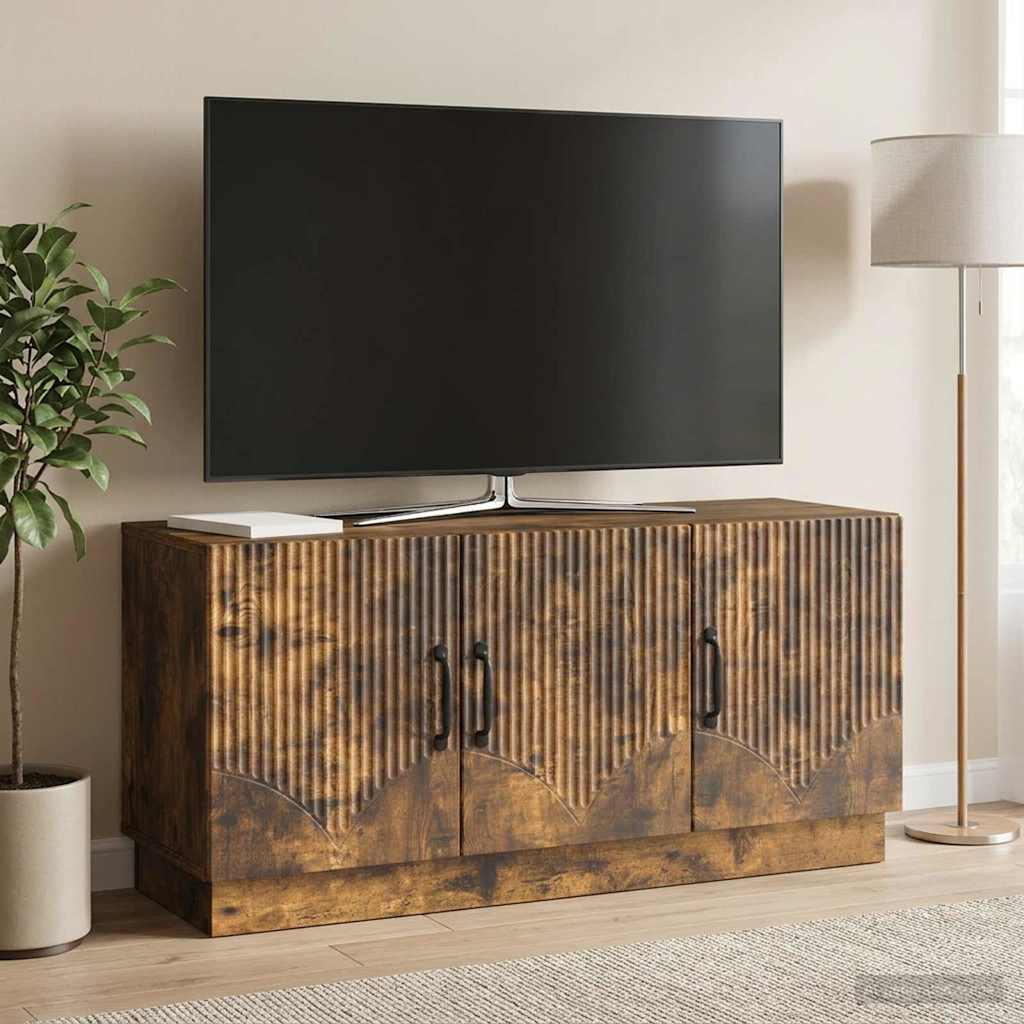 TV Cabinet Smoked Oak 99 x 34.5 x 47 cm Engineered Wood