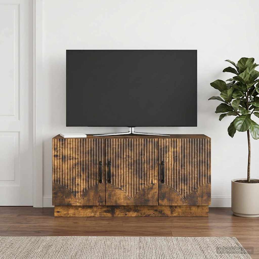 TV Cabinet Smoked Oak 99 x 34.5 x 47 cm Engineered Wood