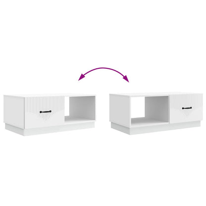 Coffee Table White 90 x 50 x 37 cm Engineered Wood