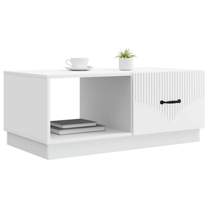 Coffee Table White 90 x 50 x 37 cm Engineered Wood