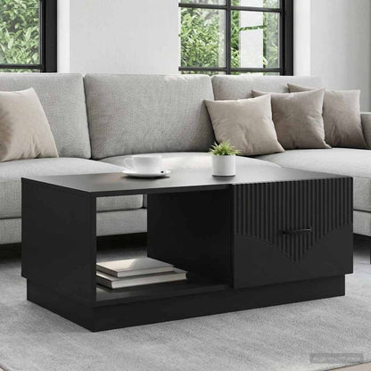 Coffee Table Black 90 x 50 x 37 cm Engineered Wood