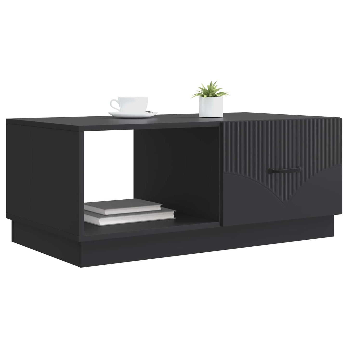 Coffee Table Black 90 x 50 x 37 cm Engineered Wood